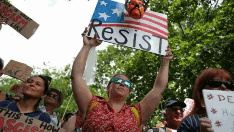 Protesta kundër vendosjes së ushtrisë në Uashington.