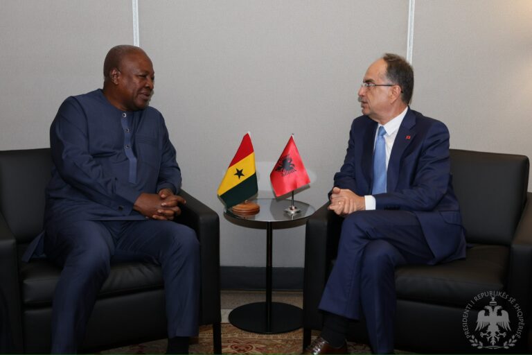 Begaj në OKB takon presidentin e Ganës