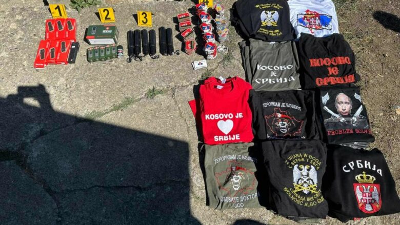 Bastisje në Leposaviq – policia gjen bluza me simbole nacionaliste serbe