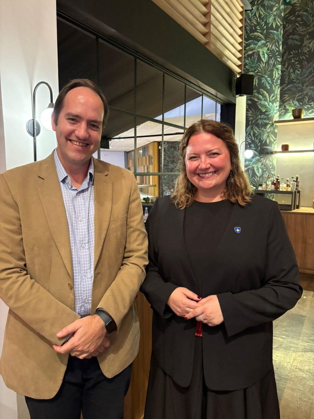 Ambasadorja Maloku takon Mauricio Prazak, President i Institutit Brazilian për Marrëdhëniet Ndërkombëtare të Biznesit