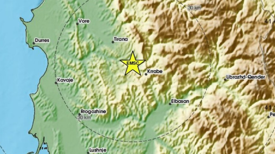 Tirana e Elbasani lëkunden nga tërmeti