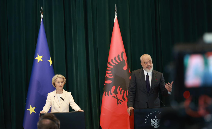 Von der Leyen: Shqipëria po ecën me shpejtësi rekord ndaj BE-së