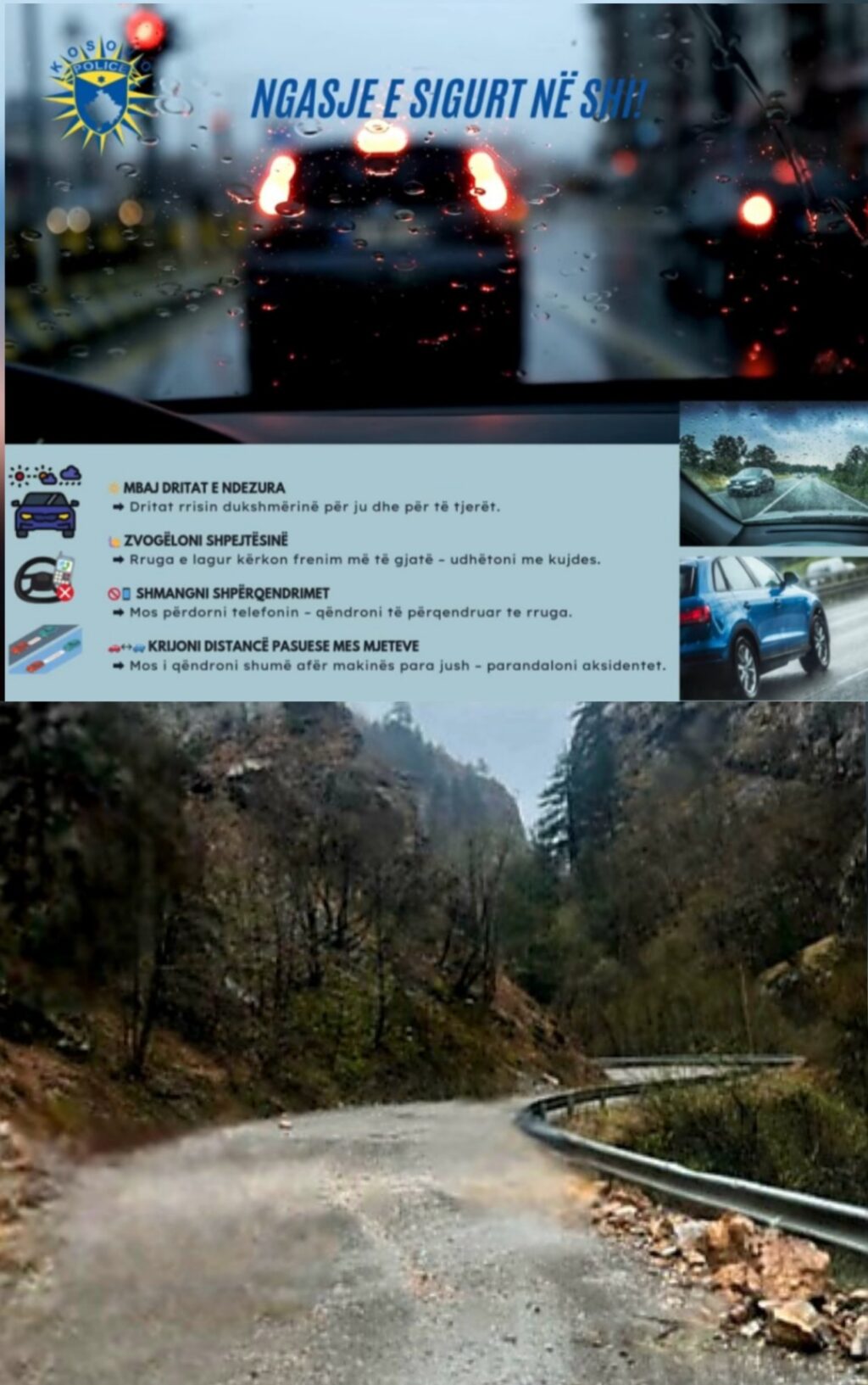 Policia Rajonale e Ferizajt apelon për kujdes të shtuar në trafik