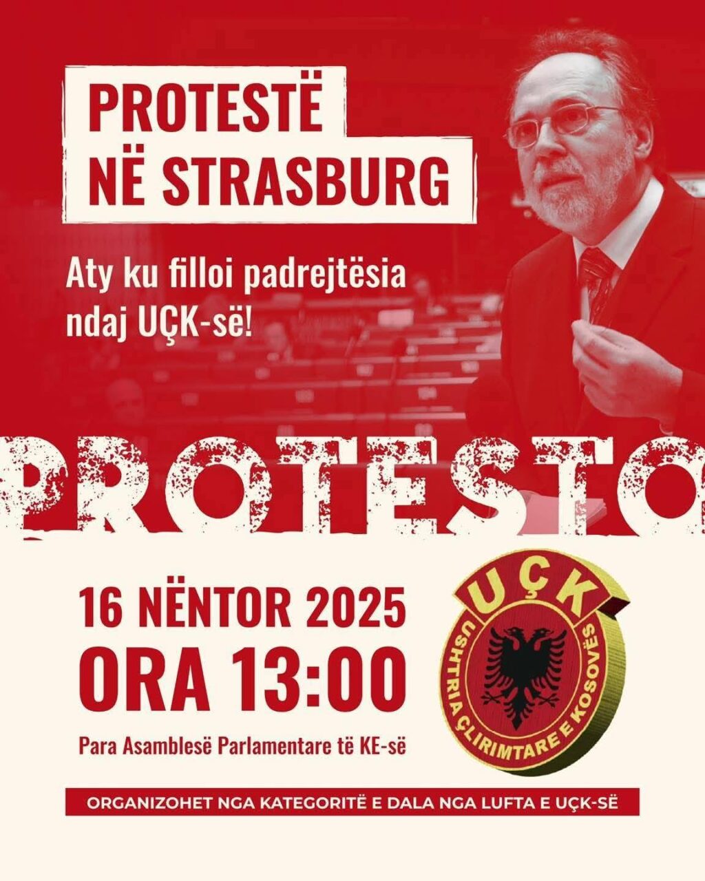 OVL e UÇK-së në Ngucat njofton për protestën në Strasburg