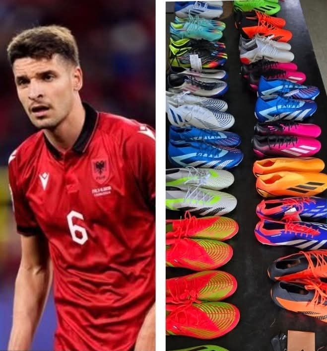 Berat Gjimshiti ndihmon klubim e fshatit të tij KF Tërnoci me dhjetëra këpucë sportive për futbollistët 👏🏻👏🏻