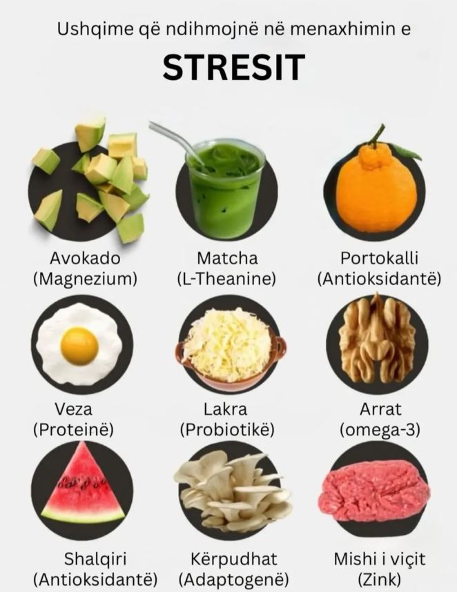 Ushqimet që ndihmojnë në reduktimin e stresit