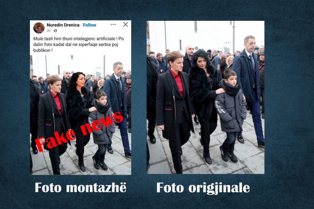 Presidenca reagon pas fotos së manipuluar të Osmanit me Brnabiqin