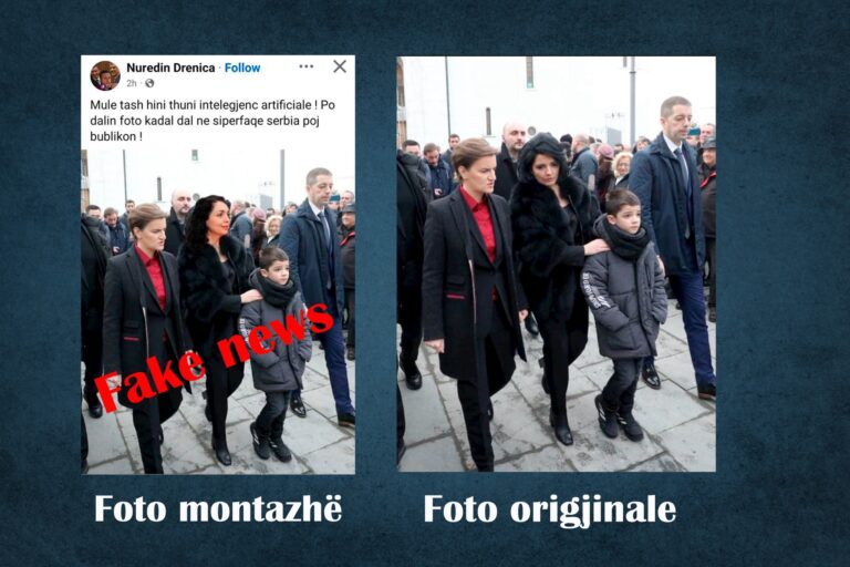 Presidenca reagon pas fotos së manipuluar të Osmanit me Brnabiqin