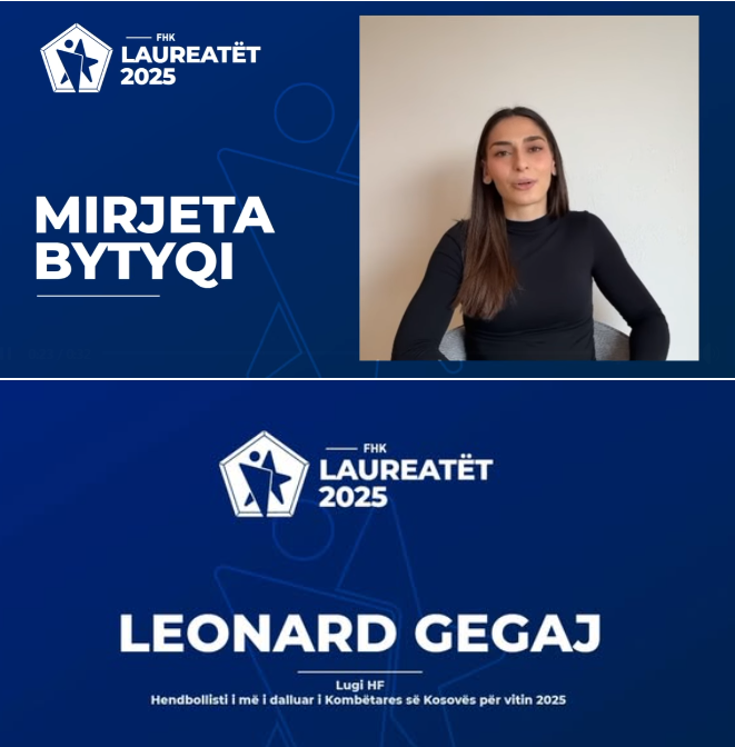 Mirjeta Bytyqi dhe Leonard Gegaj shpallen lojtarët më të mirë të Kosovës për vitin 2025