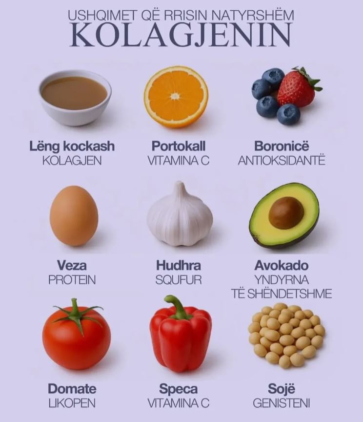 Ushqimet që rrisin natyrshëm kolagjenin