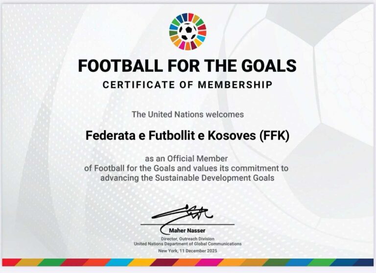 FFK i bashkohet iniciativës globale “Football for the Goals” të OKB-së