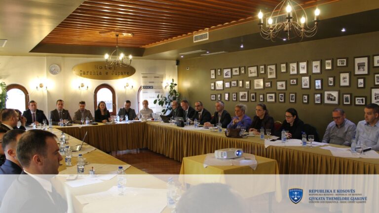 Gjykata Themelore në Gjakovë, mban Tryezën për regjionin e Gjakovës dhe Pejës, lidhur me konfiskimin dhe sekuestrimin e pasurisë