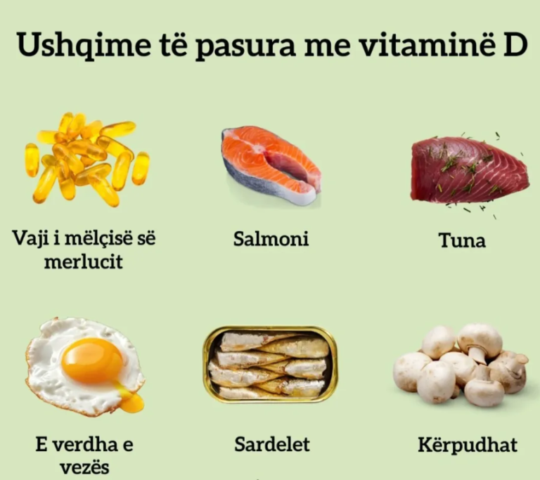 Ushqime të pasura me vitaminë D.