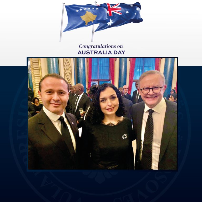 Osmani uron Australinë për Ditën Kombëtare, thekson partneritetin dhe rolin e diasporës