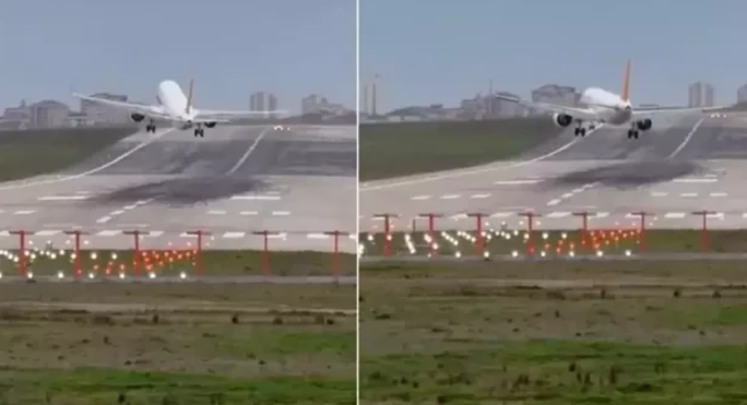 Stuhi e fortë në Stamboll, aeroplani ndërpret uljen për shkak të erërave të fuqishme