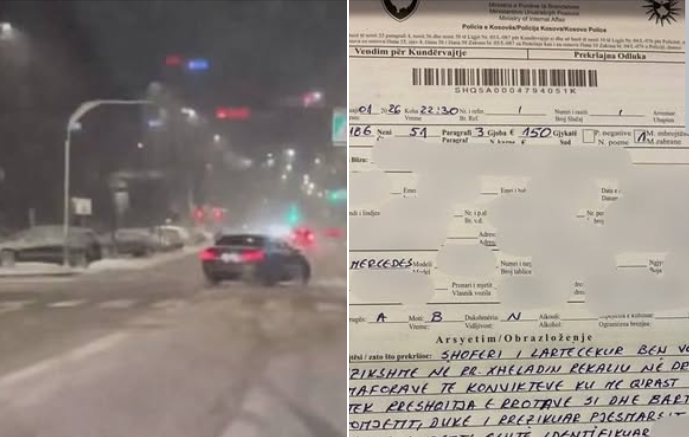 Gjobitet shofer për vozitje të rrezikshme në Prishtinë