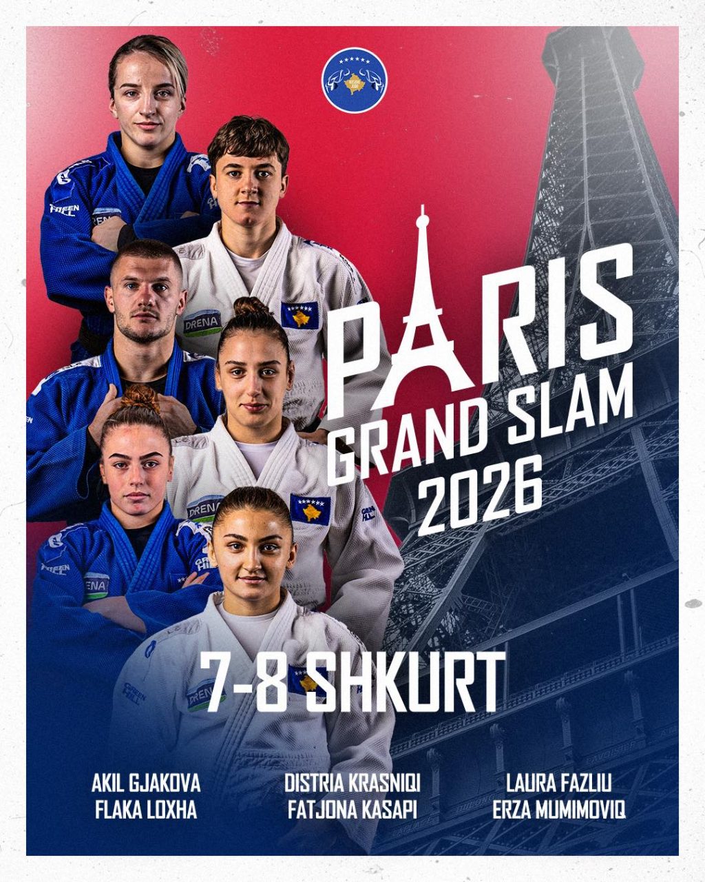 Kosova pjesëmarrëse në Paris Grand Slam 2026 në Judo