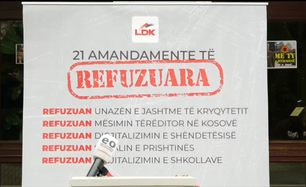LDK shpreh pakënaqësi për refuzimin e 21 amendamenteve në buxhet