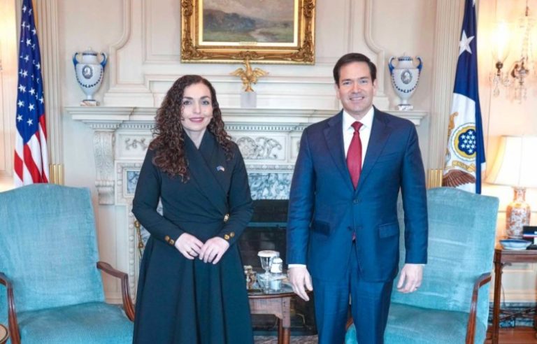Marco Rubio vlerëson Vjosa Osmani për rolin në paqe dhe stabilitet
