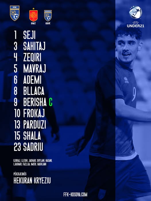 Federata publikon 11-shen startuese të Kosovës U21