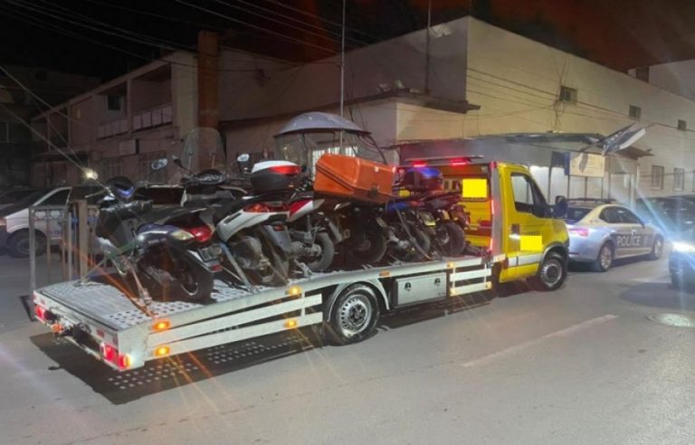 Policia në Pejë sekuestron 20 motoçikleta dhe shqipton 55 gjoba