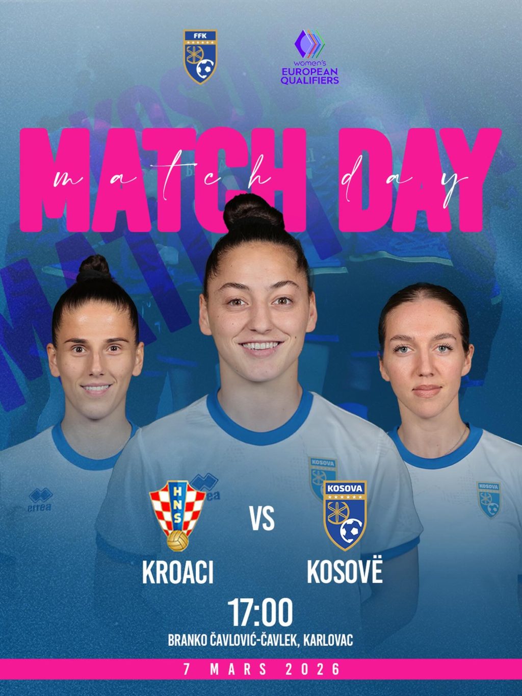 Kosova luan ndaj Kroacisë në kualifikimet e Europianit për femra
