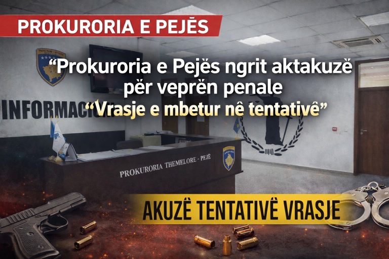 Aktakuzë për vrasje të mbetur në tentativë në Pejë