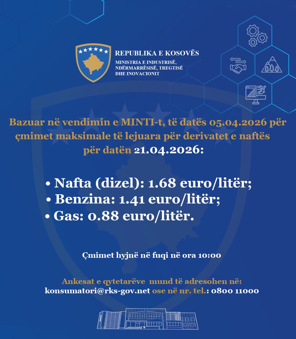 Vendosen çmimet maksimale të reja për derivatet e naftës