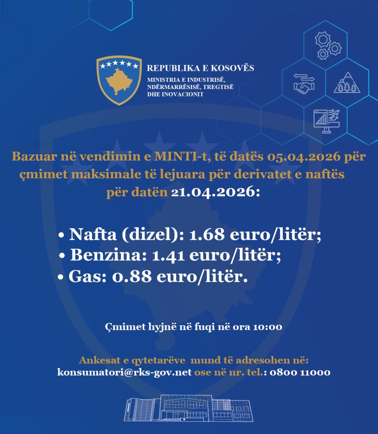 Vendosen çmimet maksimale të reja për derivatet e naftës