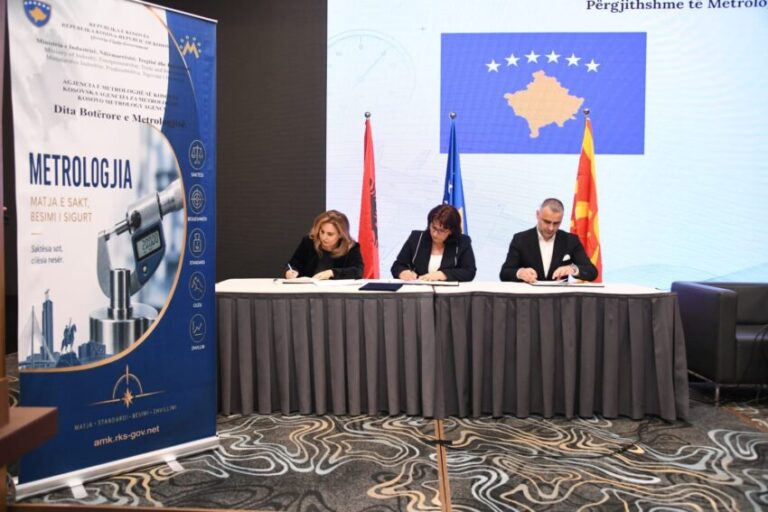 Nënshkruhet marrëveshja e bashkëpunimit mes agjencive të metrologjisë së Kosovës, Shqipërisë dhe Maqedonisë së Veriut