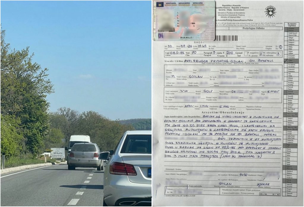 Identifikohet dhe gjobitet shoferi për tejkalim të rrezikshëm në Gjilan