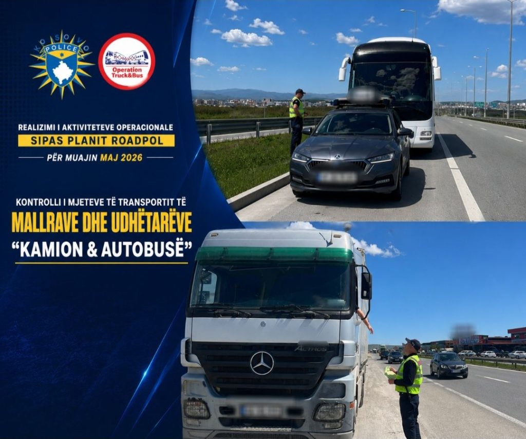 ROADPOL në Kosovë: 5,344 kamionë e autobusë të kontrolluar, 416 gjoba