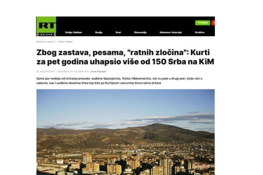 RT (Russia Today) akuzohet për propagandë kundër Kosovës para zgjedhjeve