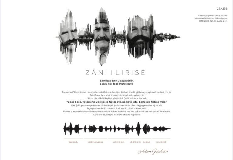 Prishtina miraton projektin fitues për Memorialin “Adem Jashari”