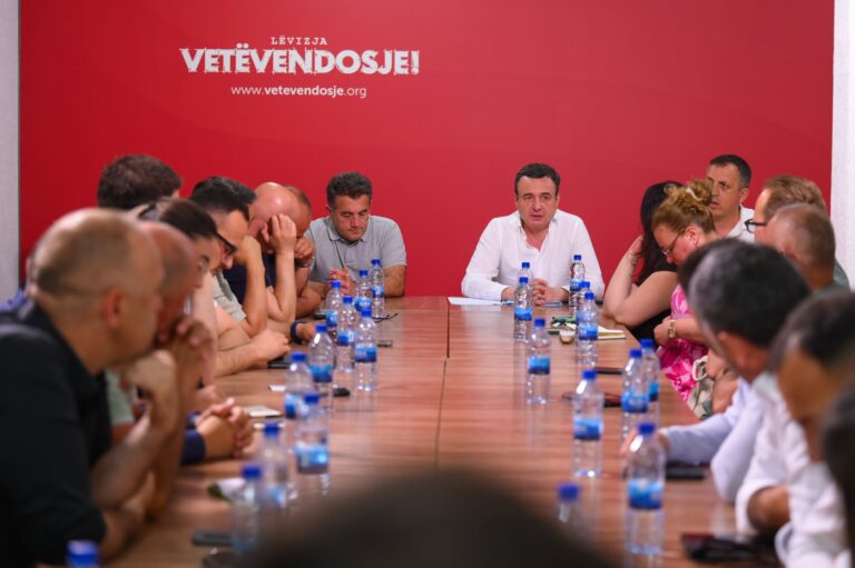VV mban mbledhje me qendrat, Kurti falënderon për angazhimin në zgjedhje