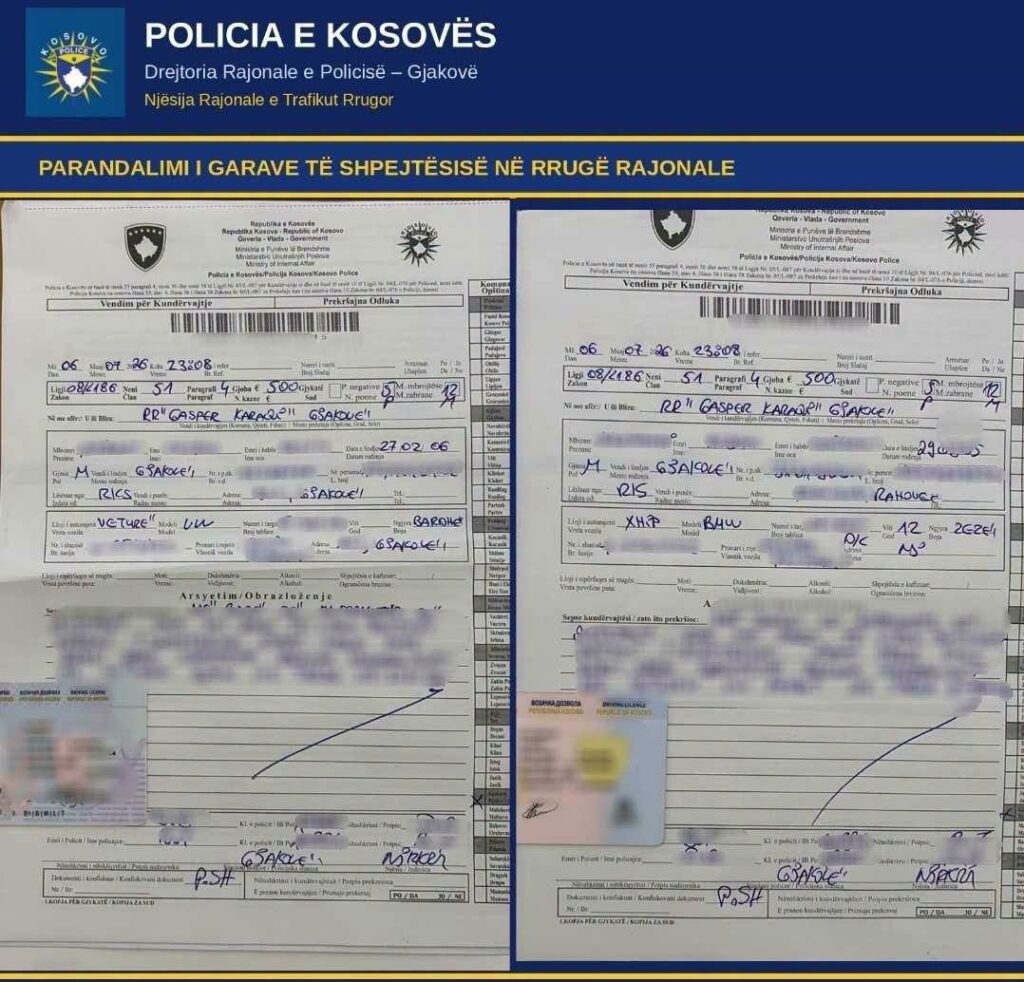 Policia në Gjakovë ndërmerr masa për parandalimin e garave ilegale të shpejtësisë