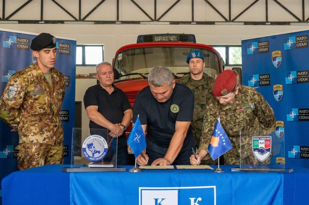 KFOR dhuron pajisje zjarrfikëse për stacionin e Kaçanikut
