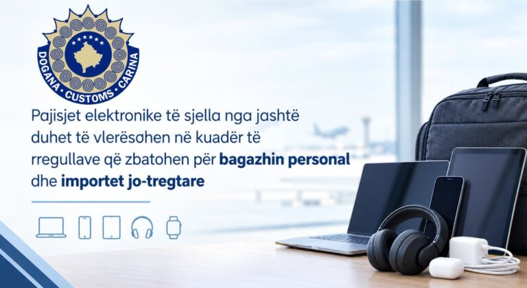 Dogana e Kosovës sqaron rregullat për pajisjet elektronike të udhëtarëve